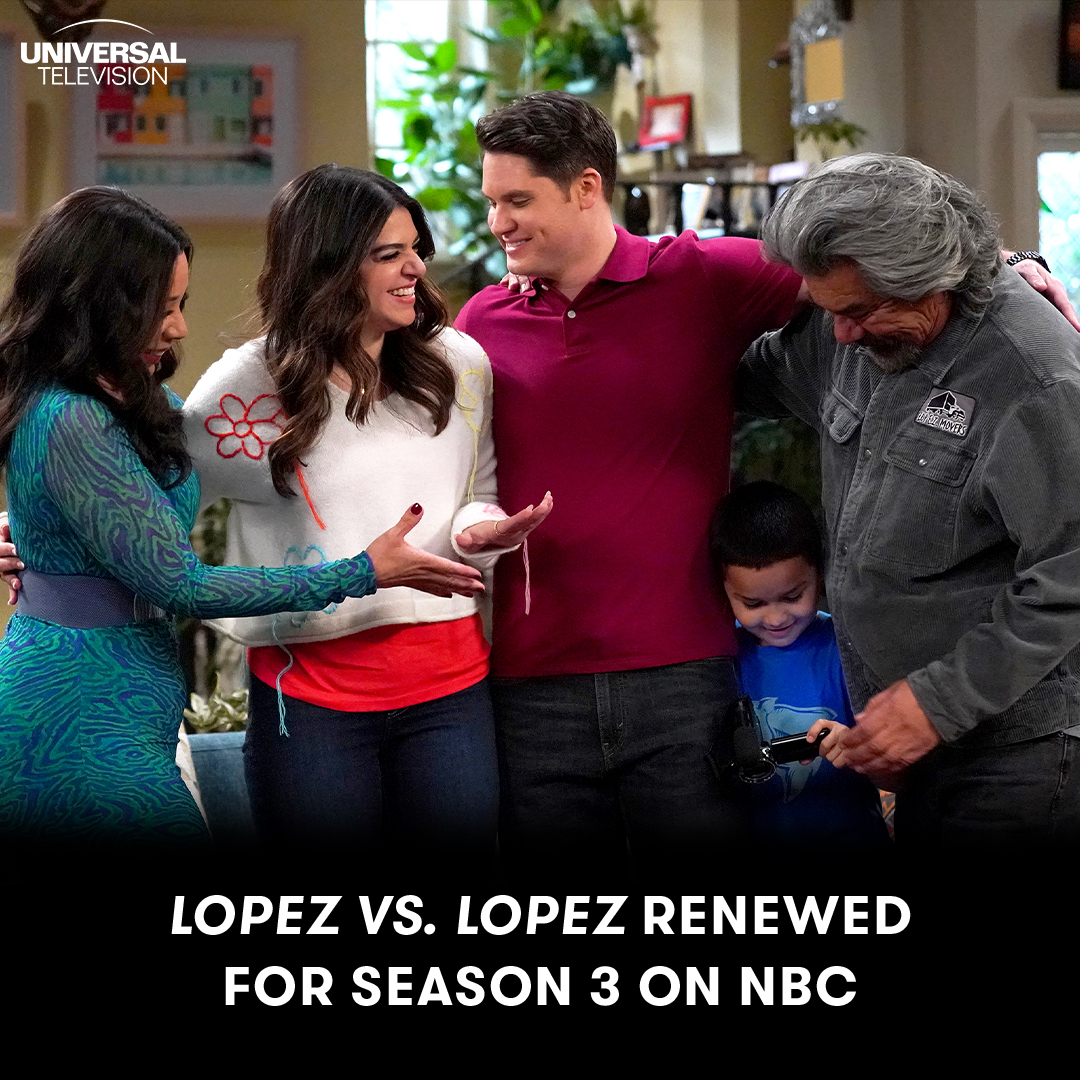 Best news ever, fam! 🎉 #LopezvsLopez has been renewed for Season 3 on @NBC!