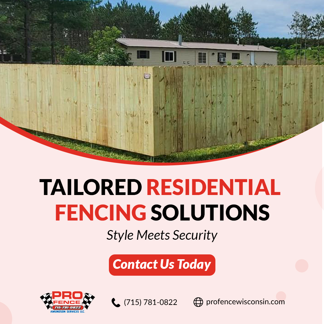 ProFenceWI's tweet image. #ProFence offers custom #ResidentialFencing solutions that blend aesthetic appeal with robust security. We work closely with you to design systems that enhance your property's charm while safeguarding your loved ones. 📞(715) 781-0822 or 💻 profencewisconsin.com. #HomeFencing
