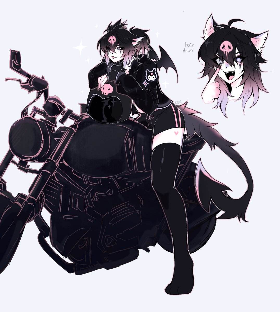 kuromi biker girl :p