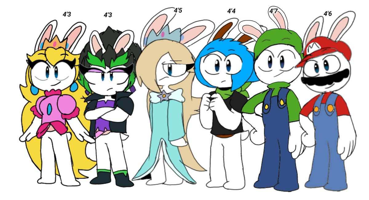 So... I've been thinking since January.... should I redesign the Rabbit gang?#MarioRabbids #MarioRabbidsSparksofHope