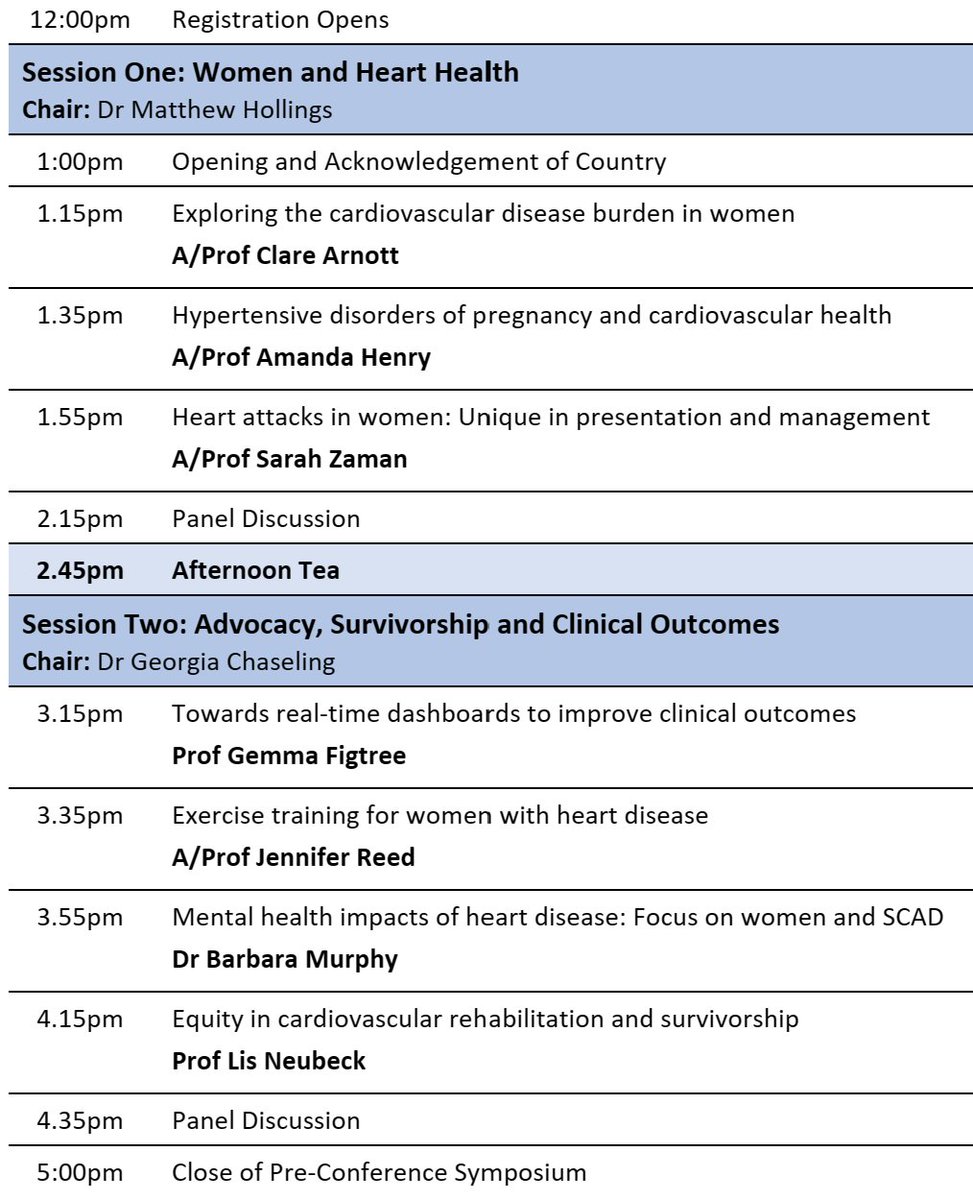 Join us for the Women and Heart Disease Pre-Conference Symposium. 🗓️Sunday July 28th
#ACRA2024 is bringing you world leaders in #womenshearthealth

👀Check out the experts: acra-asm.com.au/speakers

Register now: bit.ly/3UH6RB3

@ACRA_ACRA @SOLVECHD @WHA @SCADResearchAus