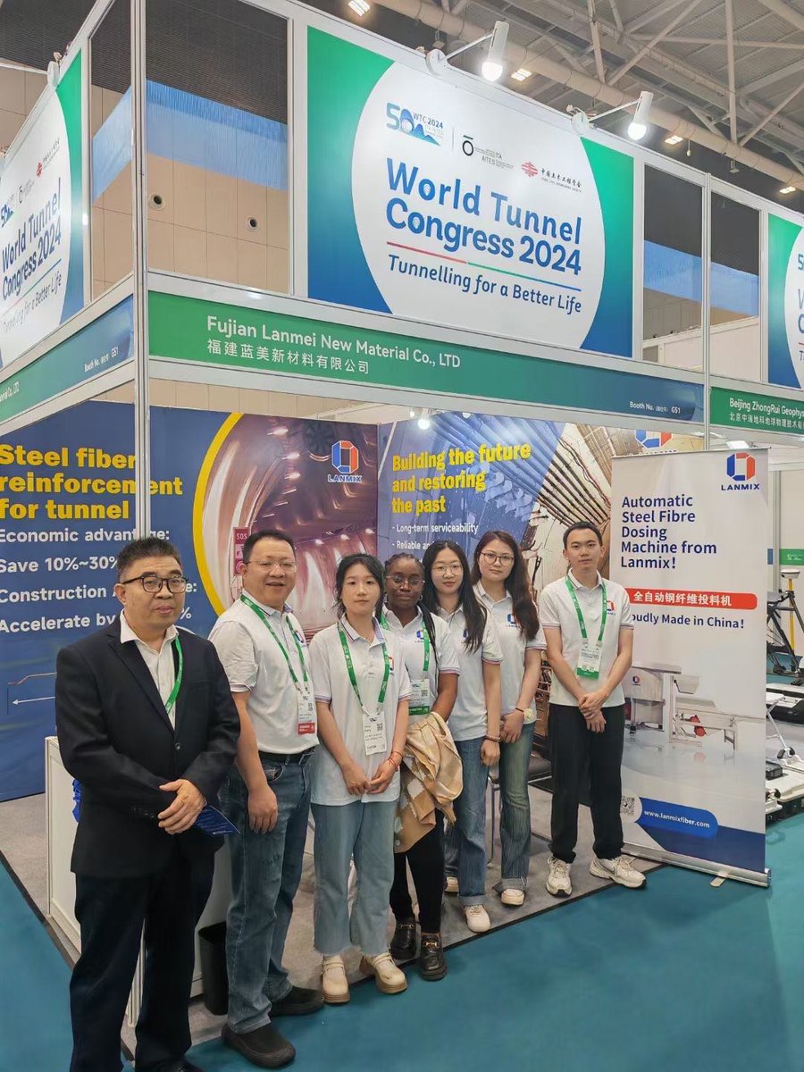 ChannelLanmix's tweet photo. It was a pleasure to attend the #WTC2024 
#concrete #tunnel #steelfiber #work https://t.co/v4HWDb56OY