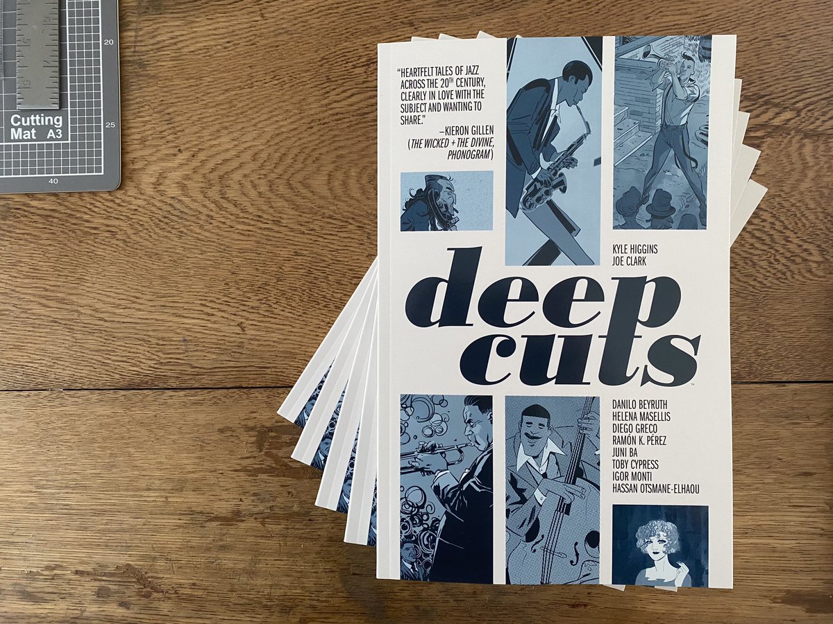 DEEP CUTS TPB comps arrived today! A heck of a book - nearly 300 pages of art by @danilobeyruth @Helena_Masellis @diegogrecoart @theramonperez @juni_ba and Toby Cypress! In stores May 22!