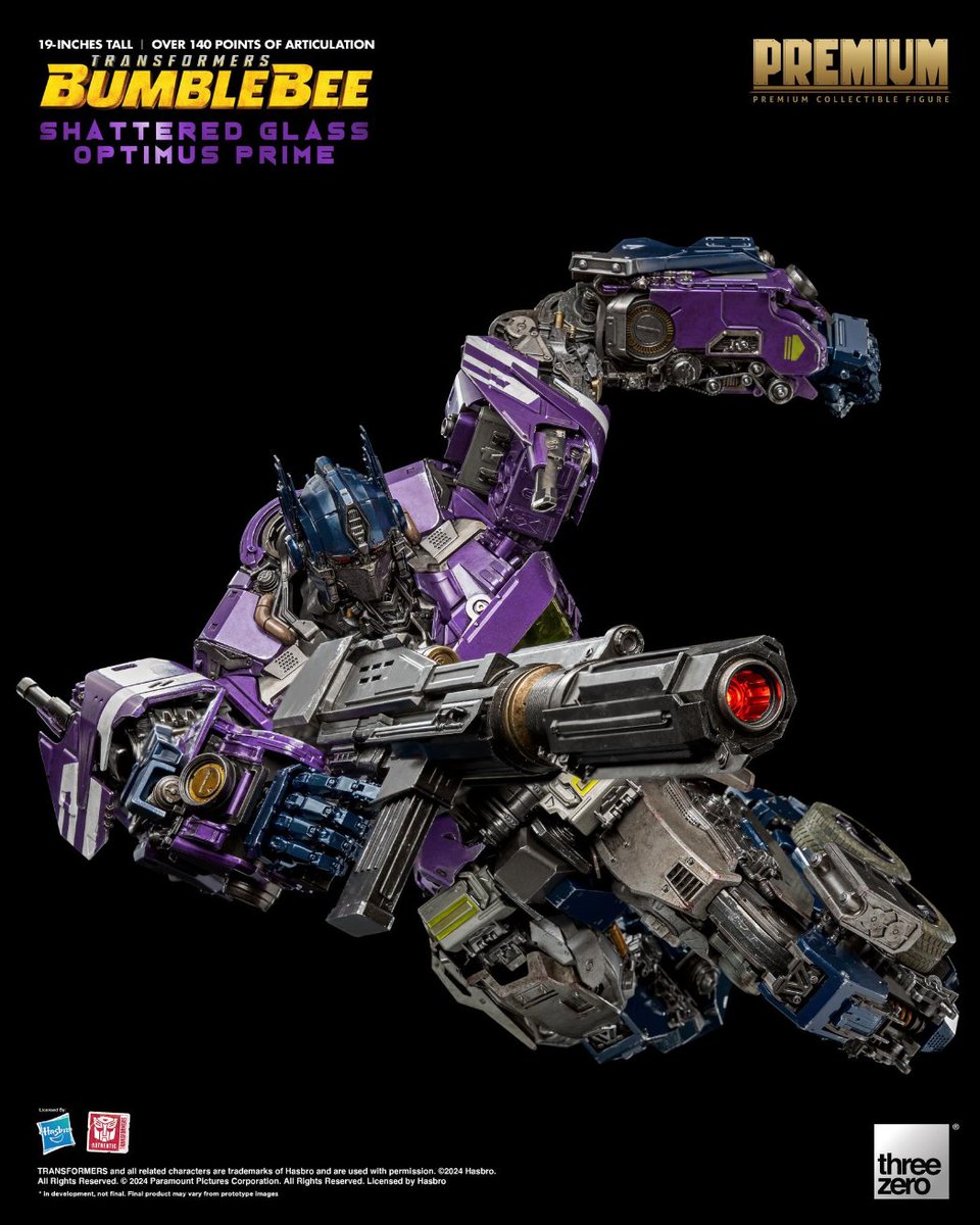 60 pieces of Transformers: Bumblebee PREMIUM Shattered Glass Optimus Prime will be available for pre-order at threezero Store on May 9th at 9am HKT (May 8th at 9pm EDT)! bit.ly/Shatteredglass… #threezero #Hasbro #PREMIUM #Transformers #OptimusPrime #Bumblebee #collectibles