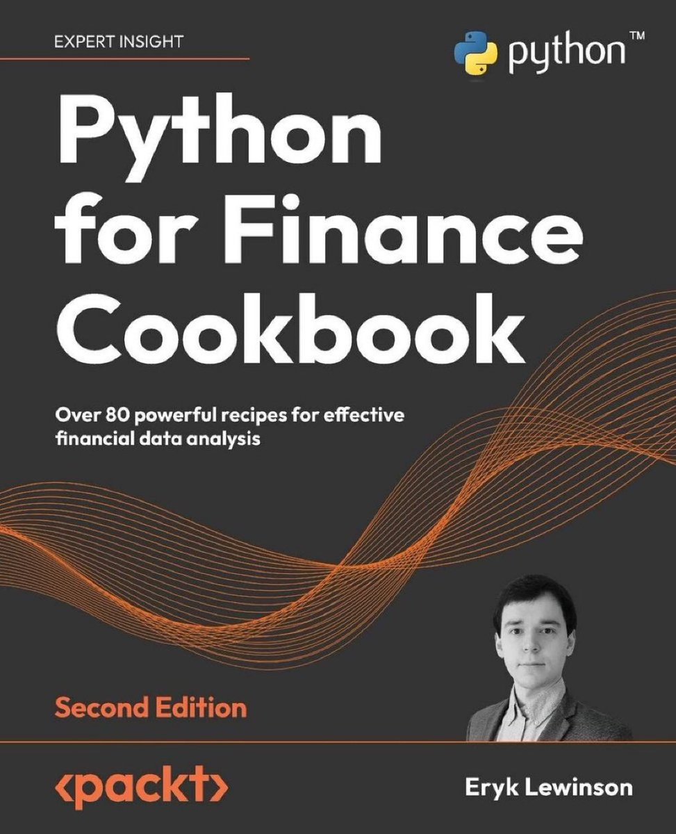 #Python for #Finance Cookbook (2nd Edition) with 80+ powerful recipes for effective financial data analysis: amzn.to/3PZlhcO
————
#Coding #DataScience #DataScientists #DataLiteracy #MachineLearning #TimeSeries #PredictiveAnalytics #Forecasting #Fintech #CFO #CDO #Startup
