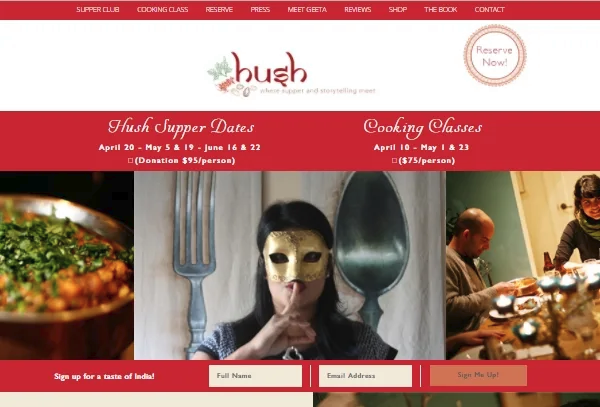 dappergander's tweet photo. Things that are claimed to be frazzledrip that are not frazzledrip (an ongoing list):

1. An ad for a restaurant named 'Hush' with a grainy filter put on it. https://t.co/bzAkU3gVmd