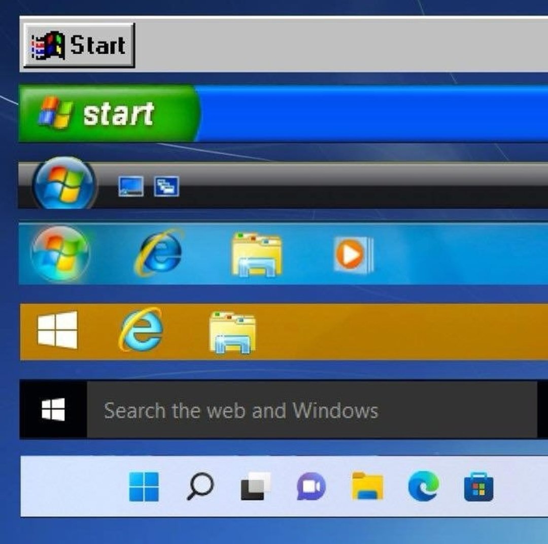 How Many of your Remember this? #windows #Evolution #taskbar