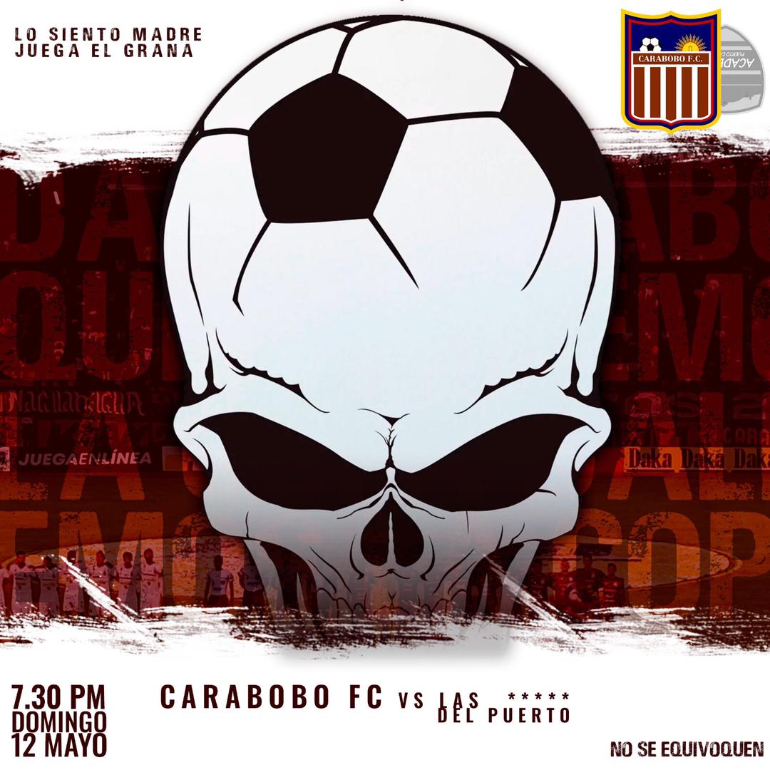 ¡Águila no caza mosca!... Pero no se equivoquen.

Este Domingo recibimos a las p***s del puerto; así que vamos a recordarles porque somos los #KposDelCentro 

El Misael Delgado debe ser una fiesta y TÚ  parte de ella.

¡Y dale Carabobo... Que queremos la C O P A!