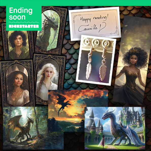 Lots of swag available in my Kickstarter for the first two books of The Elemental Saga - three postcards, four character cards, earrings, bookplate and a bookmark! 🥰

kickstarter.com/projects/camil…

#yafantasy #kickstarter