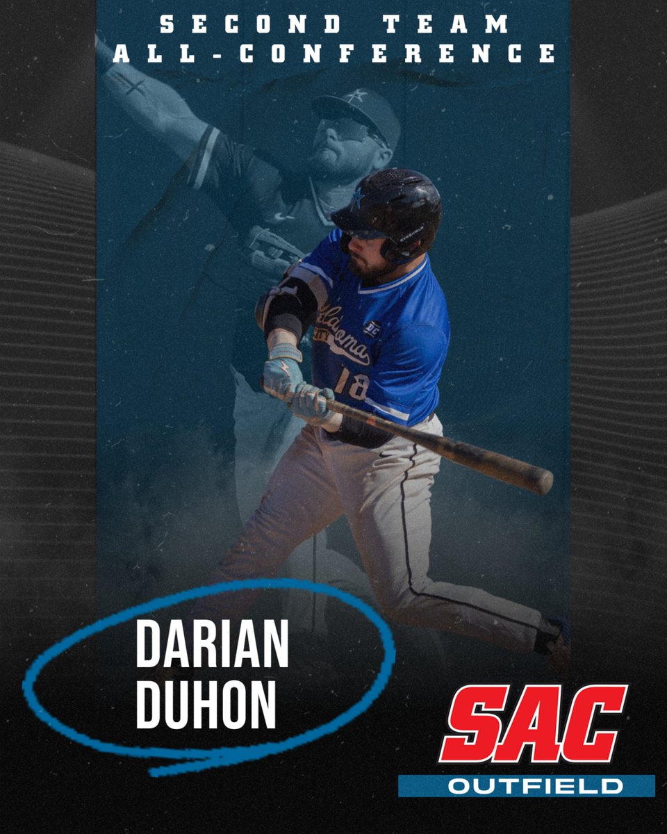 BSB: SECOND TEAM ALL-CONFERENCE! 

OCU's lone selection on second team belongs to right fielder Darian Duhon after putting together a .329 season at the plate, six home runs, 33 RBI and a team-high 48 runs scored! 

#thisisOCU