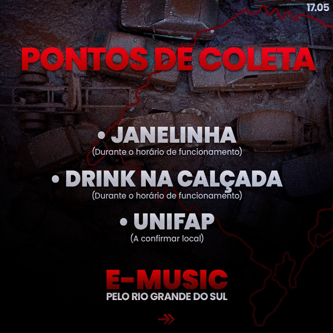 prodcommunity_'s tweet photo. Na próxima sexta-feira (17.05), iremos realizar uma showcase no Bravah Club, para arrecadar doações que serão enviadas para o estado do RS.

Aceitamos alimentos, roupas limpas, colchões, itens de higiene pessoal, ração para cães e gatos, e muitas outras doações.

Veja abaixo: https://t.co/edPPG3QTKT