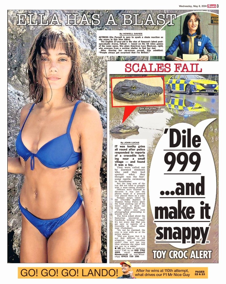 Page 3 - Wednesday 8th May 2024 @DanieIleSellers #EllaPurnell #page3 #dailystar #thesun #newspaper