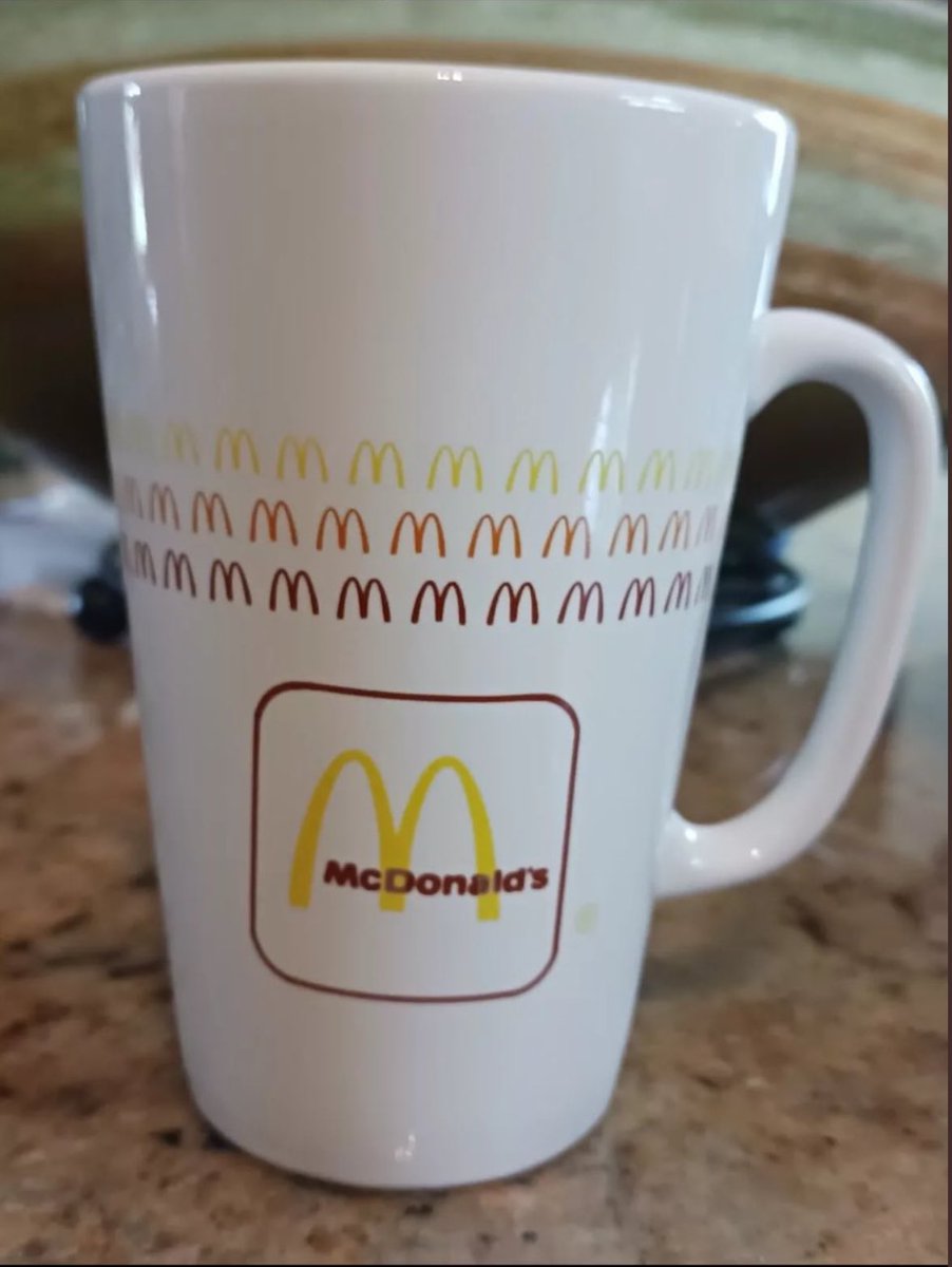 This old McDonald’s mug. An exact replica of their 80’s drink cup. Beautiful.
