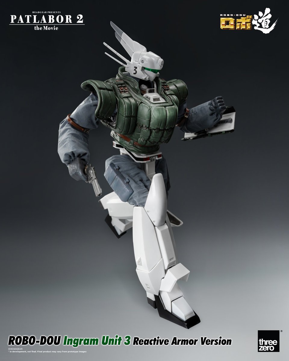 Pre-orders of the Ingram Reactive Armor Version figures from the animation movie 'Patlabor 2: The Movie' start now at threezero Store, threezero Tmall, and distribution partners worldwide! bit.ly/PatlaborEN #threezero #機動警察 #Patlabor #Ingram #mecha #actionfigure