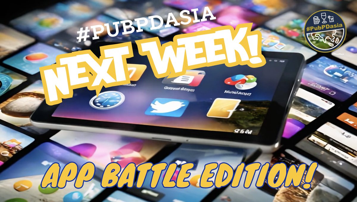 #PubPDasia is next week! Join us next Tuesday, May 14th starting promptly at 6:00 pm HK/China time for our last event of the year! Our big 'App Battle' will be a great time to share tools we'll be talking and voting live! Pub locations will be shared soon! See you soon! 🍻🍷🍸