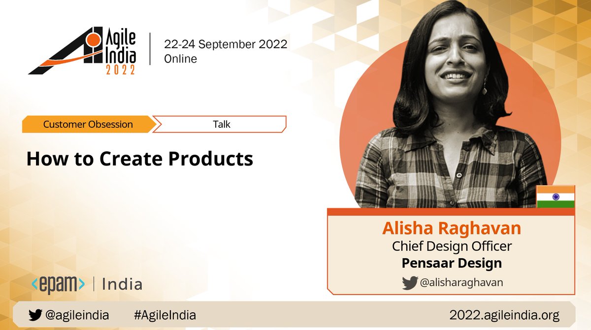 [VIDEO] 'How to Create Products & Services that Customer Love?' by @alisharaghavan at #AgileIndia 2022.
youtube.com/watch?v=HObTpY…

#Culture #CustomerEmpathy #BusinessGrowth #CustomerObsession