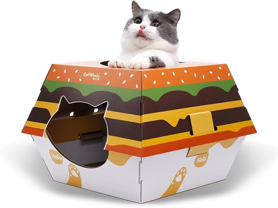 We don't know what's funnier, the fact that this box is shaped like a hamburger, or that the cat actually fits inside it.

Talk about #design with purr-fectionality!

#designinspiration #branding #functionaldesign