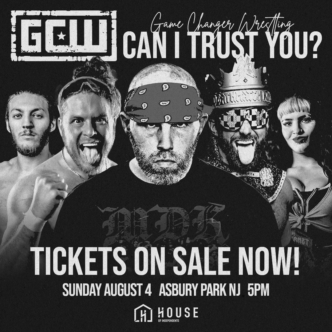 *ASBURY PARK UPDATE* GCW returns to The HOI in Asbury Park on Sunday, August 4th! Already Signed: NICK FN GAGE DEATHMATCH ROYALTY JOEY JANELA JORDAN OLIVER GRINGO LOCO +more Get Tix: etix.com/ticket/p/47446… Watch LIVE on @FiteTV+ Sun 8/4 - 5PM The HOI - Asbury Park