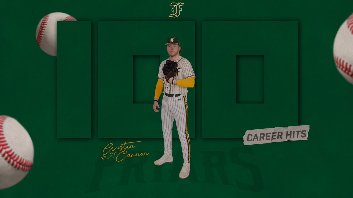 Congrats to Sr. Austin Cannon who becomes the 2nd player in school history to record 100 career hits in today’s win over Roman Catholic