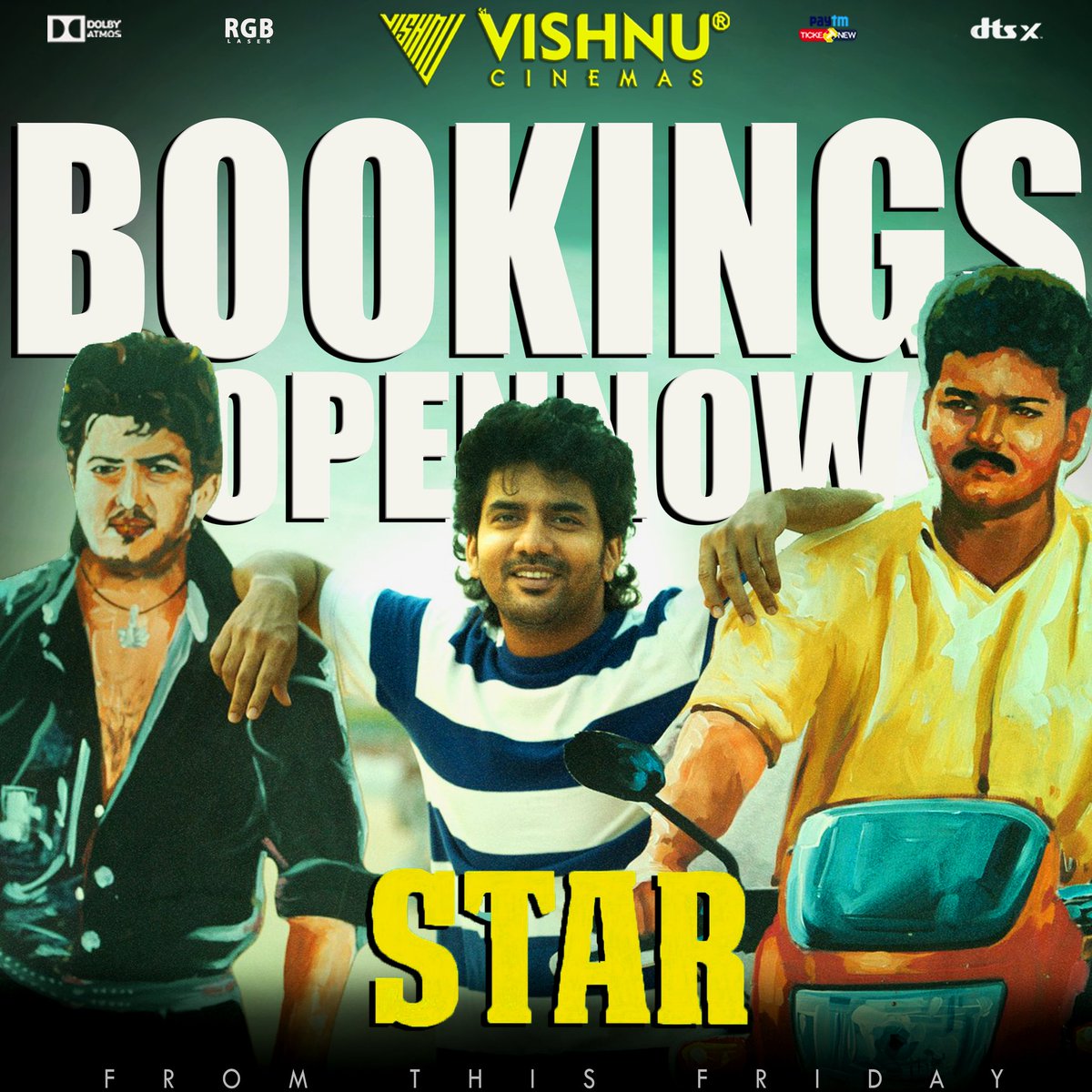 #Star ⭐ from this Friday @VishnuCinemas BOOKINGS OPEN NOW @TicketNew #STARFromMay10 #STARMOVIE @Kavin_m_0431 @elann_t @thisisysr