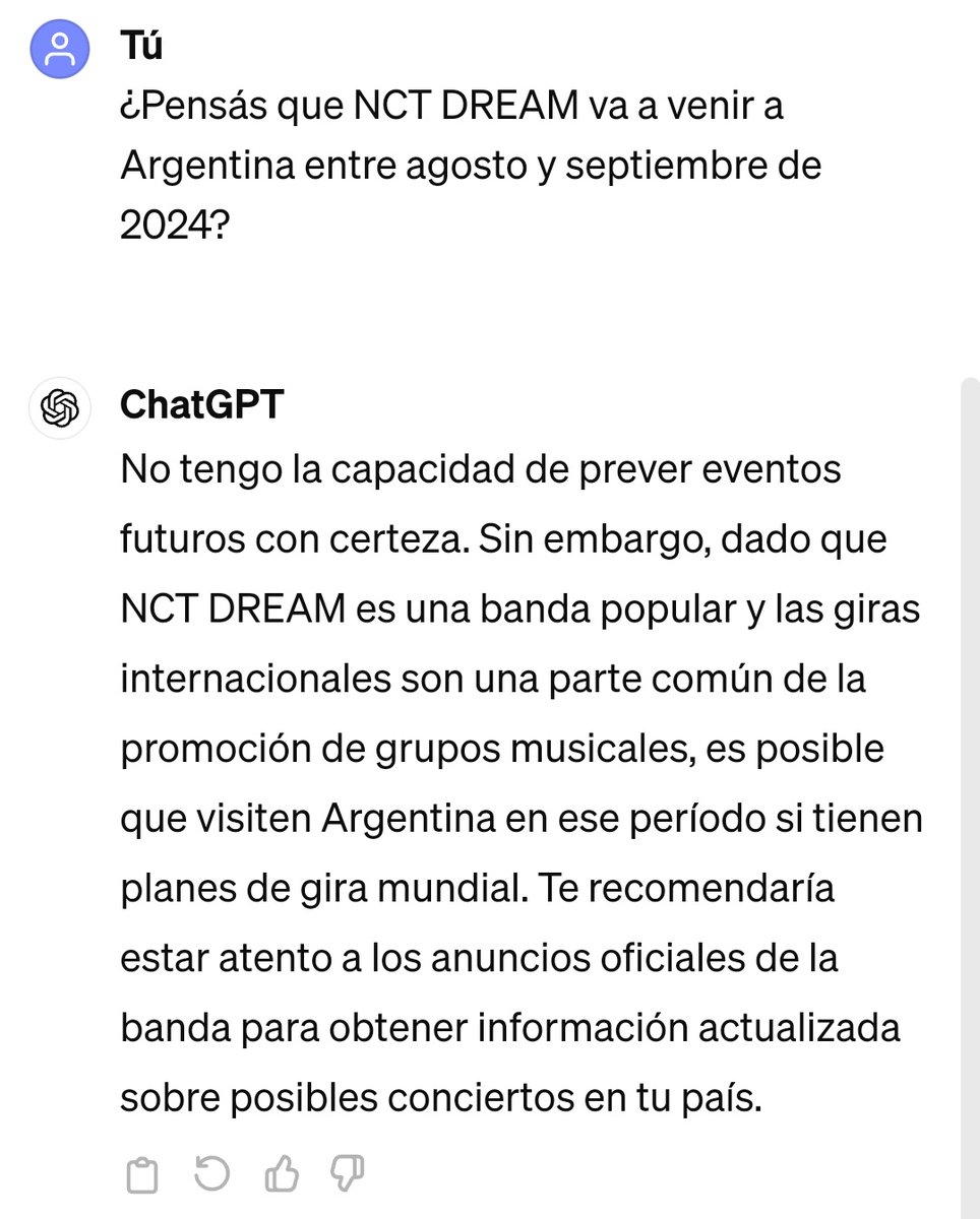 YO CONFÍO EN MI AMIGO CHATGPT

NCT DREAM EN ARGENTINA
#THEDREAMSHOW3inARGENTINA

@dfallaccess @SMTOWNGLOBAL @NCTsmtown_DREAM