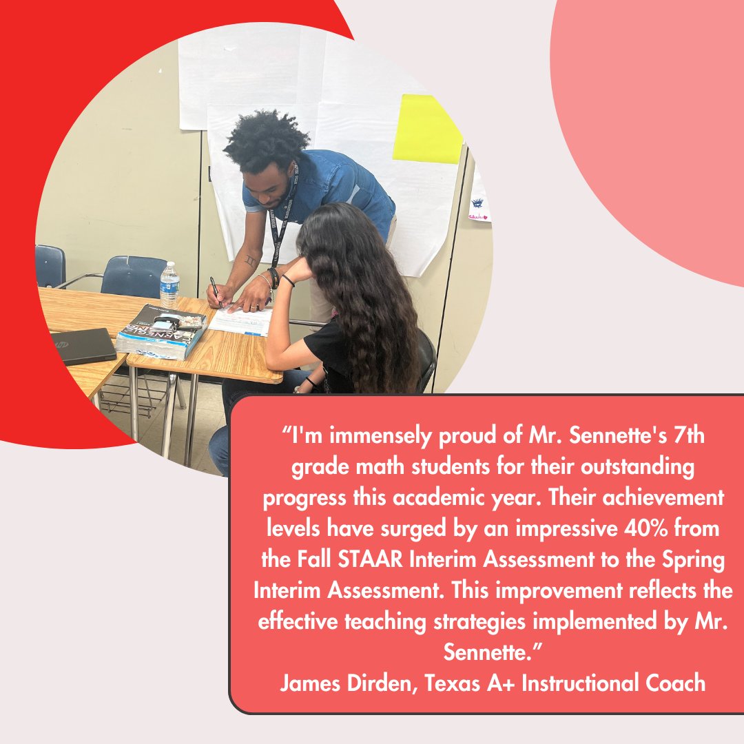 Continuing our teacher spotlight! Today, we're excited to highlight Chandler, who has witnessed remarkable psychological and intellectual growth in his students. It's amazing what dedication can achieve! #TeacherSpotlight #DedicationToEducation 🍎💡” @gwschattle281 @TeagueMS_AISD