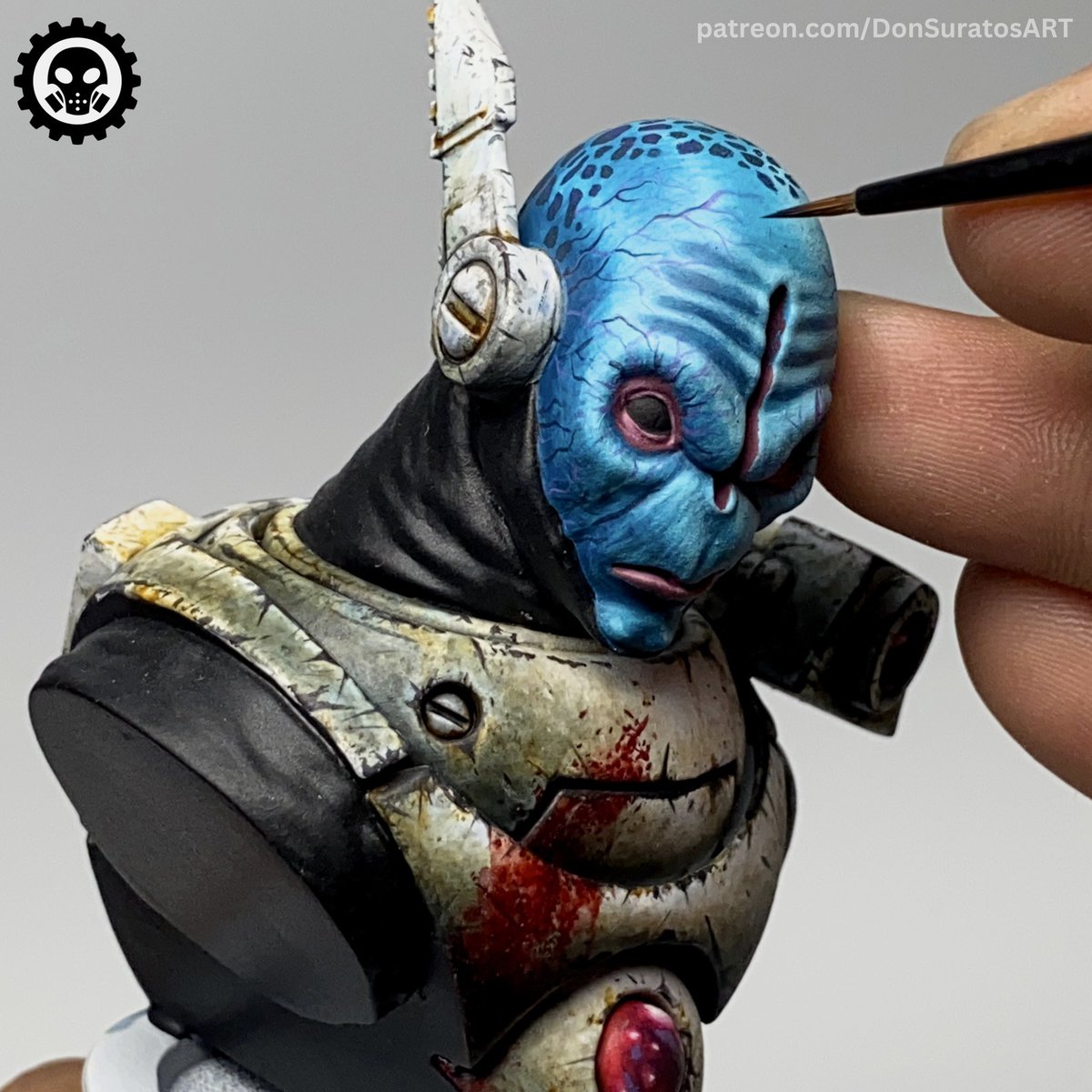 🔴 WIP 🚧 Blue Stressed Skin 😅

More at Patreon as usual. STL also available at Patreon. 

Painting with @thearmypainter Warpaints Fanatic paints and washes as usual! 🥂 🎨🎨🎨

#patreoncreator #miniaturepainting #paintingminiatures #bust #armypainter #warpaintsfanatic