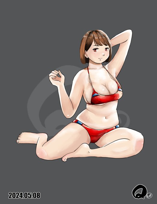 ヒカル先生のポーズカタログイラスト          その⑲座り編 横座り(お姉さん座り)