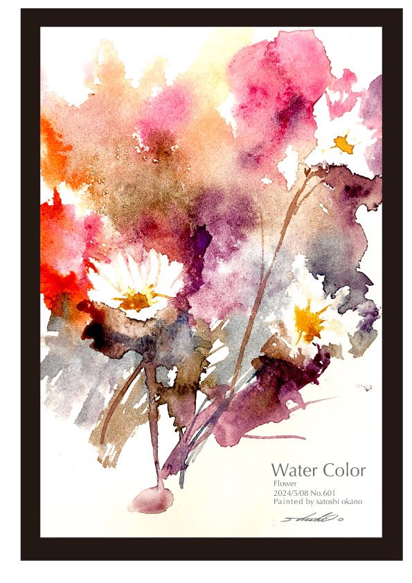 水彩画 Watercolor No.601 Flower