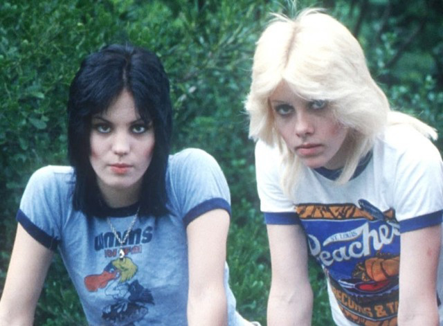 Joan Jett and Cherie Currie of The Runaways