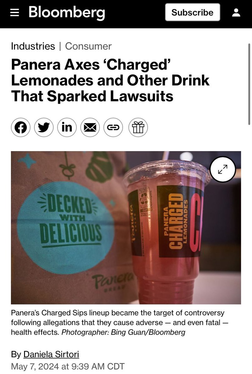 Heartbreaking: Panera has discontinued the Panera lemonade that kills you