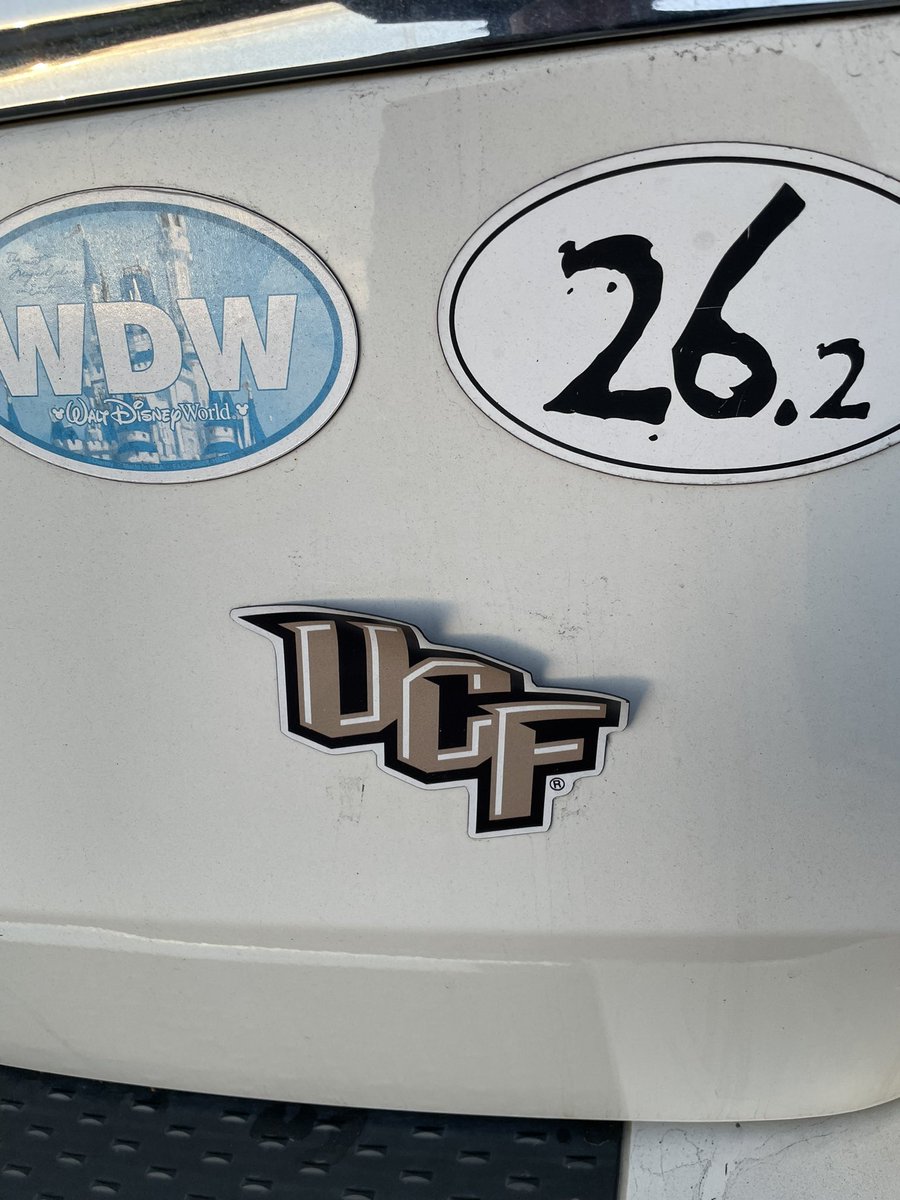 Dear @UCF, I hate to say this but the company that provides your car magnets sucks! This is the third #UCF magnet I’ve had on this car in less than 2 years. Those other two magnets have been on my car for years and are still fine. #GoKnights #ChargeOn