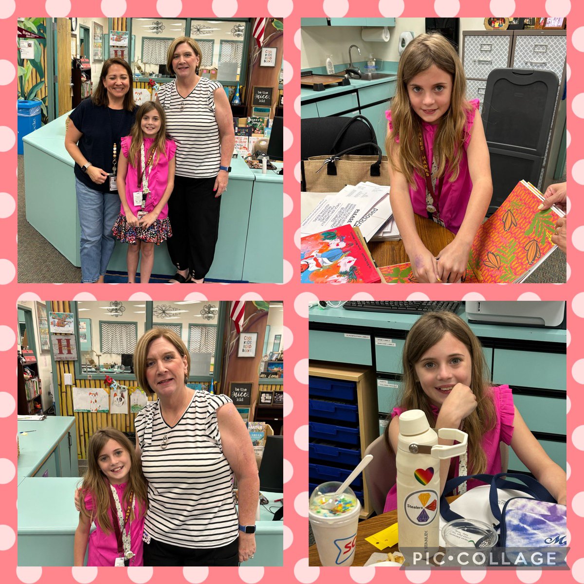 Our amazing librarian for the day! We worked her hard, but she loved it! #hayeshawks #katyisd #ilovemyjob