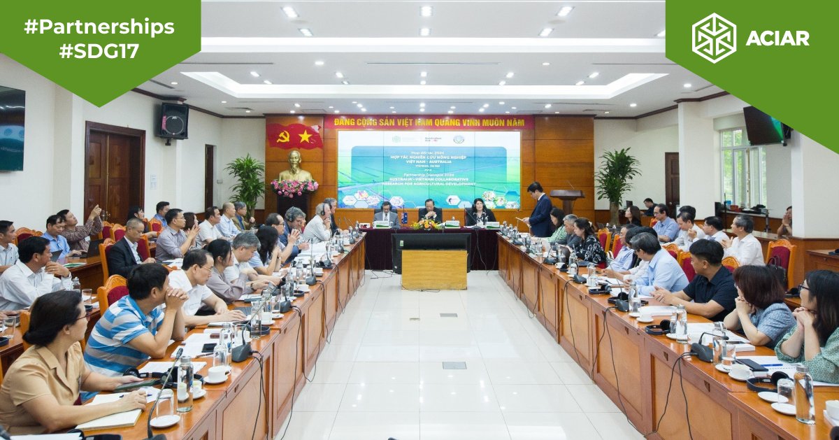 #ACIAR and Vietnam's Ministry of Agriculture and Rural Development held a successful Partnership Dialogue this week where they discussed strategic collaboration and future research priorities in agriculture. @AusAmbVN #Partnership #SDG17 #FoodSecurity