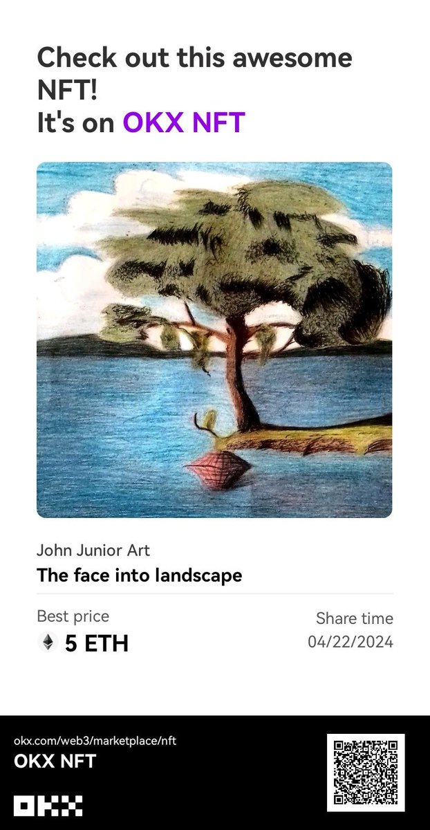 I turned the #face into #nature with #coloredpencils ✏️🖍️

Purchase the #NFT of this #artwork in okx.com/web3/marketpla…

#art #artist #artforsale #artprints #artprintsforsale #artforyourhome #artgallery #artforsaleonline #NFTCollection #nftcollector #nftart #artoftheday #artonx