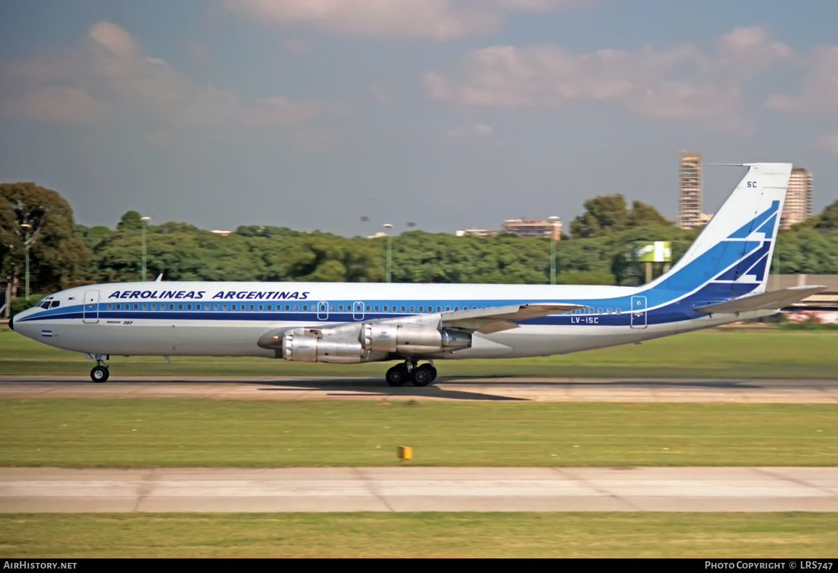 Boeing 707 de Aerolíneas Argentinas en Aeroparque 🇦🇷 1990