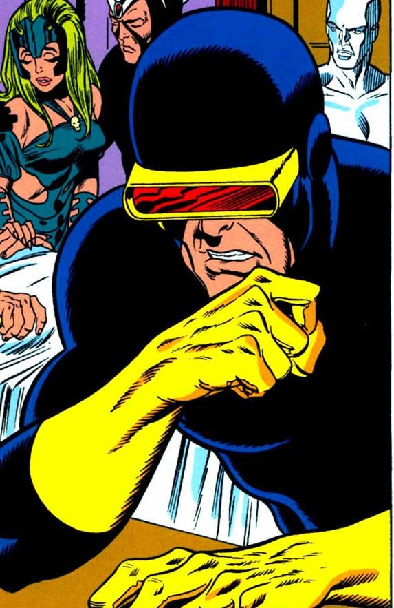 I am coming out as a cyclops condom costume defender I love his head being covered I think he looks cool and hes got some of the most consistently cool looking costumes in comics