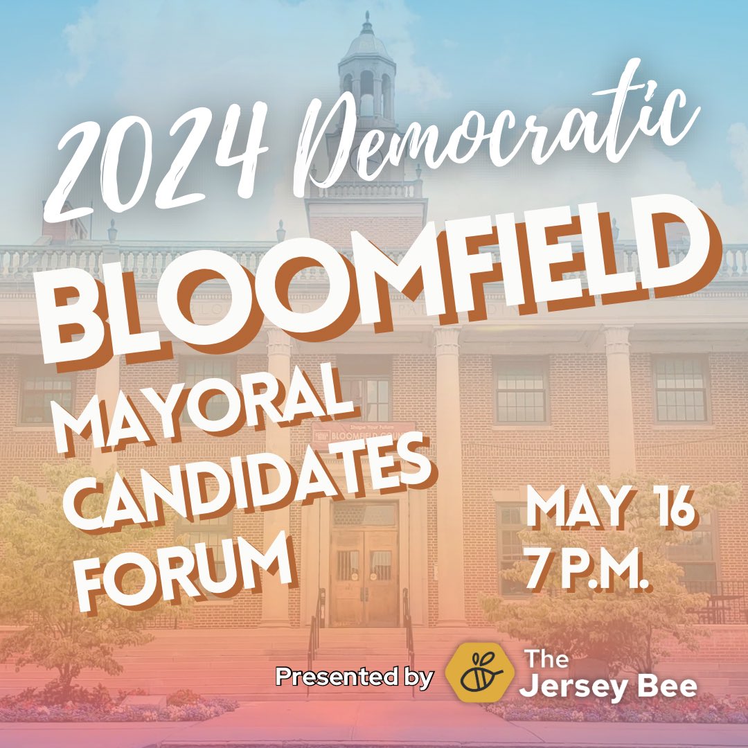 Join us May 16 at 7 p.m. for the 2024 Democratic Bloomfield Mayoral Candidates Forum featuring candidates @TedGamble4BLMFD @justjennynj! Register to RSVP for the virtual event, suggest questions, and request an in-person invite for you and a guest here: airtable.com/appcOiJlIK4MbJ…
