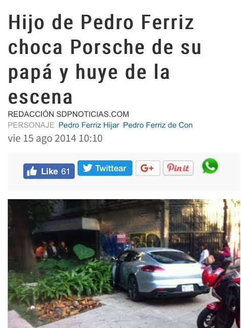 @pedroferriz3 @_JRLB_ Mejor dinos cuánto le costó el Porsche a tu papi? Que por cierto lo chocaste y saliste huyendo como el cobarde que eres.