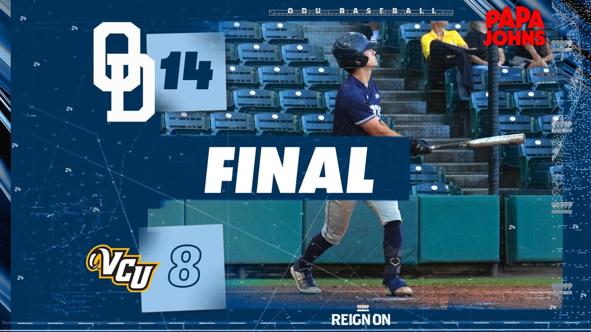 FINAL | The Rams make a late charge, but the Monarchs come away with the victory. ODU 14, VCU 8 #ODUSports | #ReignOn | #Monarchs