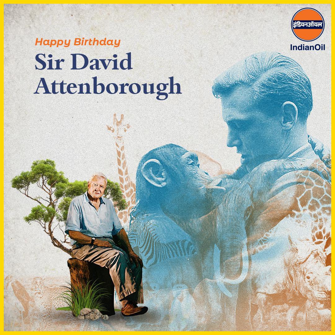 As we commemorate the 98th birthday of the remarkable Sir David Attenborough, his clarion call for conservation and environmental advocacy resonates deeply. His passion to preserve the #BluePlanet and its rich biodiversity motivates us at #IndianOil to make conscious choices to…