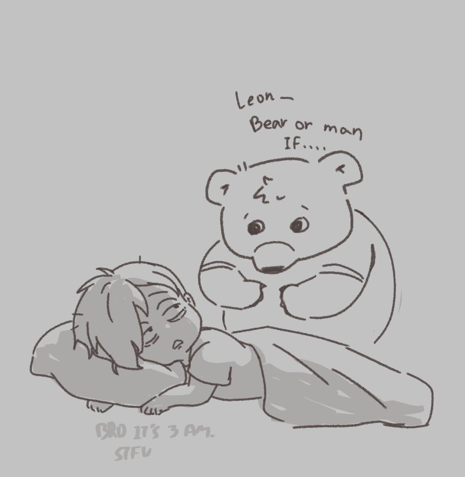 Chreon 
he’s stuck with a bear 🐻 👉👈