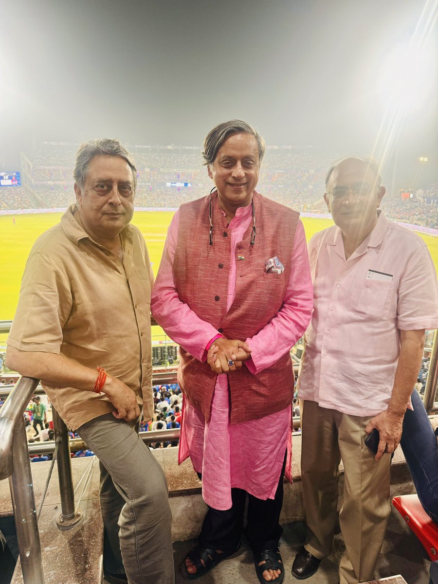 One indulgence during a hectic election campaign season : took my sister @SmitaTharoor to the IPL to support @IamSanjuSamson’s @rajasthanroyals. Sanju played an innings for the ages that ended in controversial circumstances. But it was a sublime performance, even though RR lost…