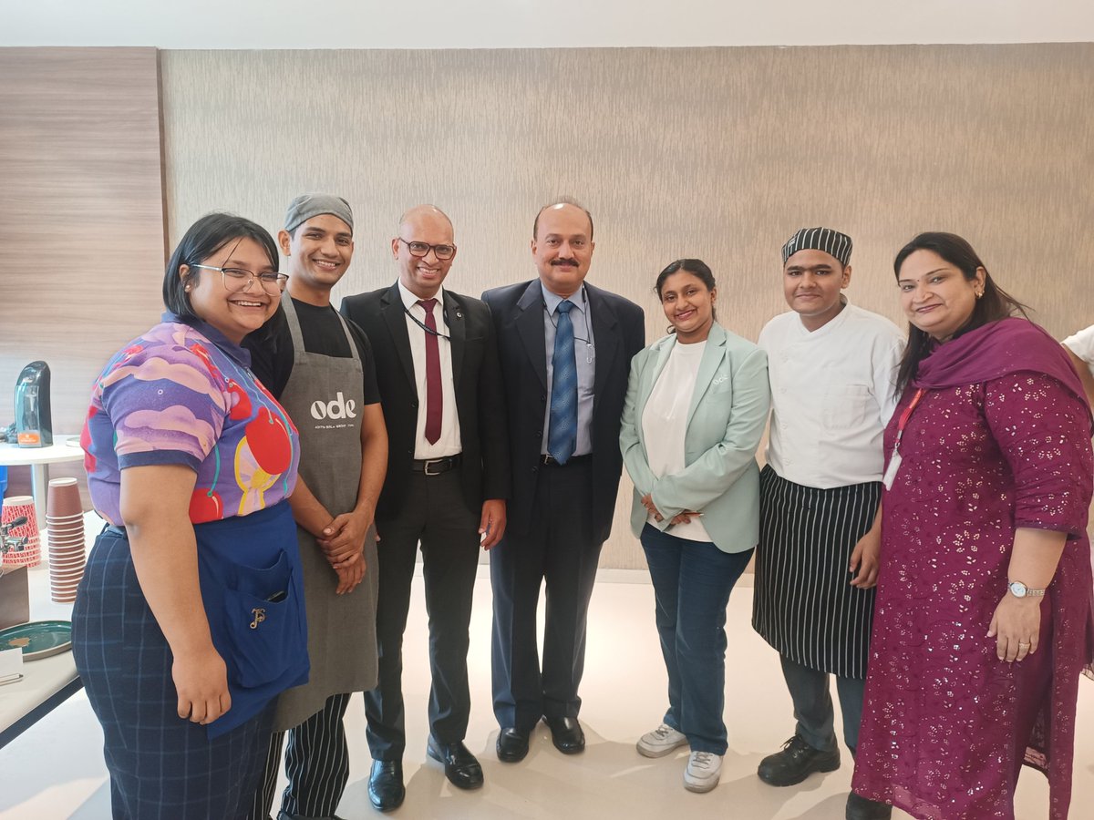7 May 2024 - Very Happy to meet our Students Vedanti Parab, Falguni Rawool, Shobhit Bhilare, Om Mankame doing their Aster Managenent Trainee program with Aditya Birla New Age Hospitality
