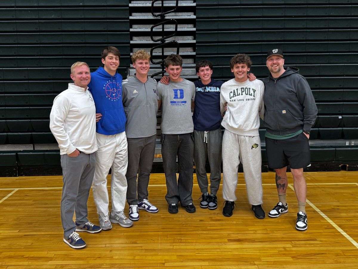 Summit High Hoops (@summithighhoops) on Twitter photo Signing Celebration for a special group of young men! Congratulations and we will always be supporting you!
<a href="/pearsoncarm2024/">Pearson carmichael</a> ➡️ <a href="/BroncoSportsMBB/">Boise State MBB</a>
<a href="/charliec2024/">Charlie Crowell</a> ➡️ <a href="/UW_Football/">Washington Football</a>
<a href="/PaxonKettering/">Paxon Kettering</a> ➡️ <a href="/DukeFOOTBALL/">Duke Football</a>
<a href="/CollinM00re/">Collin Moore</a> ➡️ <a href="/Columbia/">Columbia University</a>
<a href="/macbledsoe/">Mac Bledsoe</a> ➡️ <a href="/calpolyfootball/">Cal Poly Football</a> Signing Celebration for a special group of young men! Congratulations and we will always be supporting you!
<a href="/pearsoncarm2024/">Pearson carmichael</a> ➡️ <a href="/BroncoSportsMBB/">Boise State MBB</a>
<a href="/charliec2024/">Charlie Crowell</a> ➡️ <a href="/UW_Football/">Washington Football</a>
<a href="/PaxonKettering/">Paxon Kettering</a> ➡️ <a href="/DukeFOOTBALL/">Duke Football</a>
<a href="/CollinM00re/">Collin Moore</a> ➡️ <a href="/Columbia/">Columbia University</a>
<a href="/macbledsoe/">Mac Bledsoe</a> ➡️ <a href="/calpolyfootball/">Cal Poly Football</a>