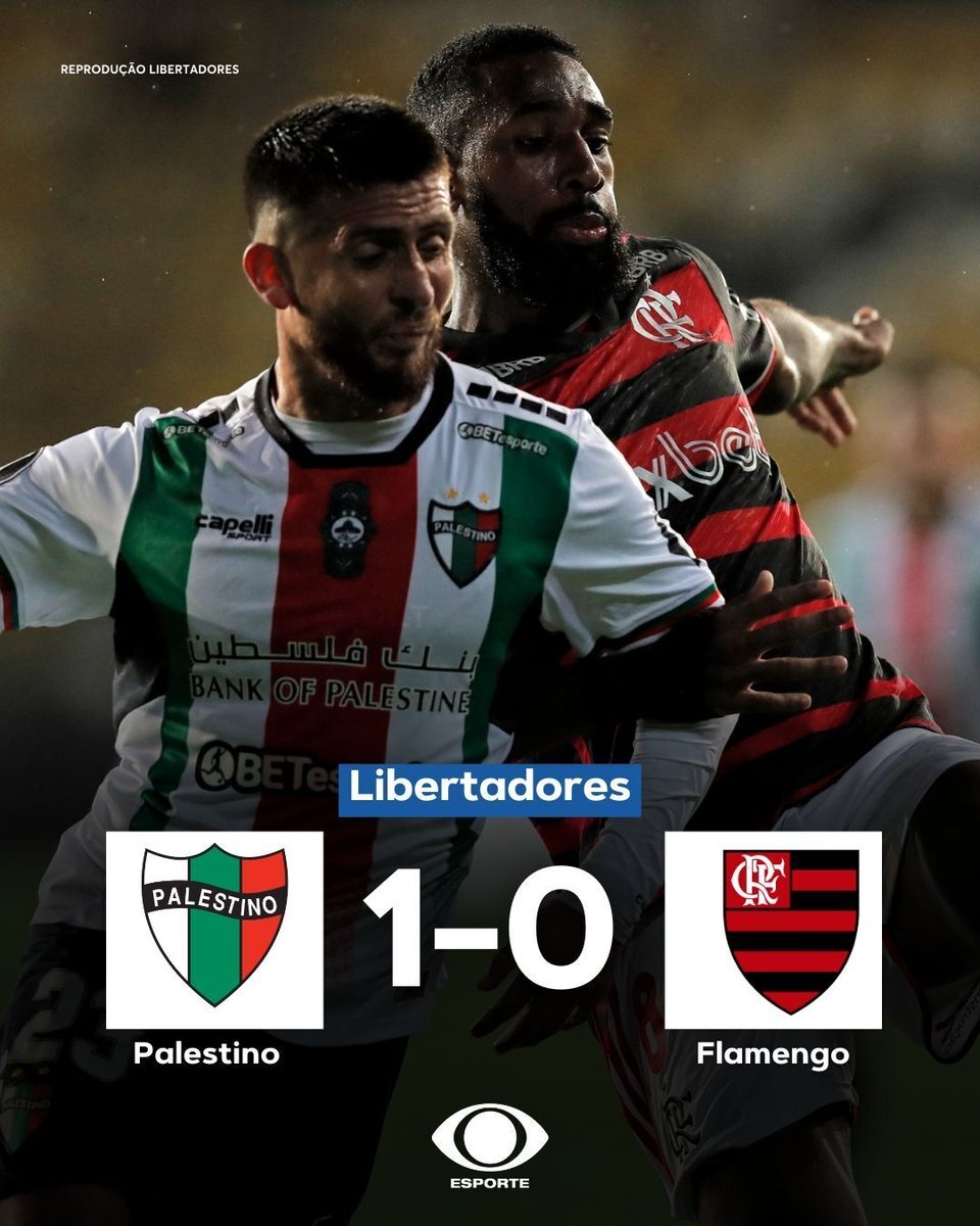 COMPLICOU O MENGÃO! Flamengo perdeu para o Palestino por 1 a 0, no Chile, pela Libertadores. O time comandado por Tite não fez uma boa atuação e caiu para terceira colocação do Grupo E da competição. #EsporteNaBand