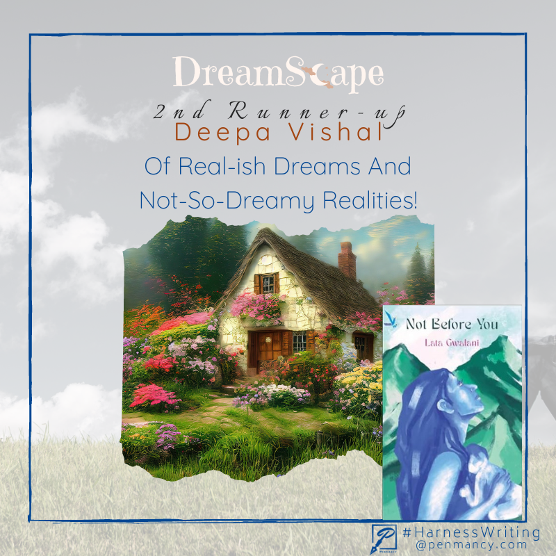 penmancy's tweet image. #HARNESSWRITING #WINNER

Let us congratulate: 
🥉: Of Real-ish Dreams And Not-So-Dreamy Realities! by Deepa Vishal
🥈: May I Interest You in a Good Dream for the Night? by Sreepriya R
🥇: Binding the Shadows by Sharda Mishra

Congratulations on winning books by Lata Gwalani