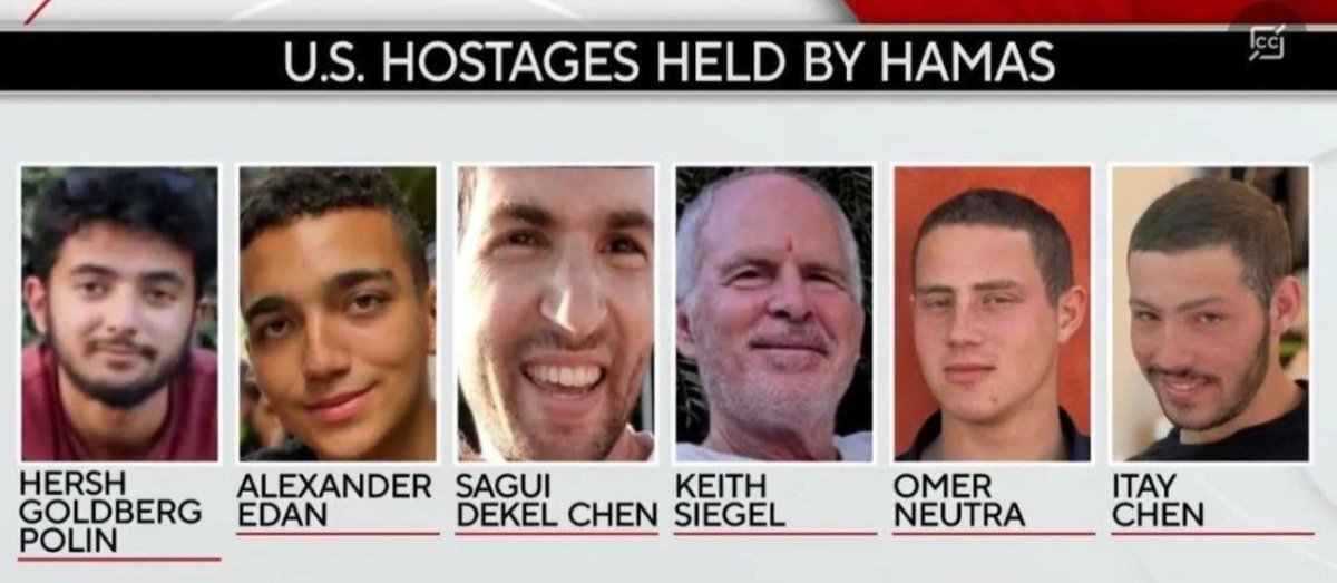 @OliLondonTV Unfortunately, we now know there are 5 Americans being held hostage by Hamas since October 7th.

Rest in peace Itay Chen.💔
#BringThemAllHomeNOW