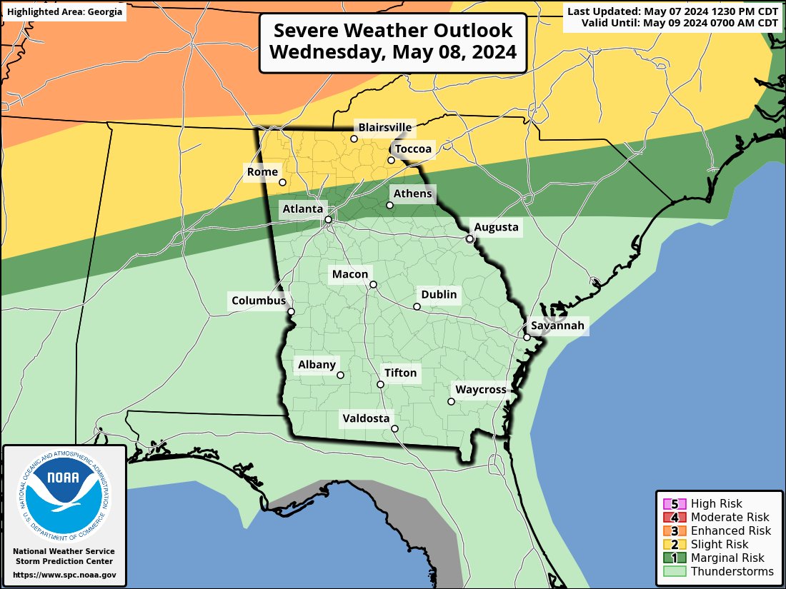 spc_suwaneega's tweet image. Severe Thunderstorms are wrapping up in far northwestern GA.

In other words,

Severe Potential returns to the region Wednesday afternoon and evening through Thursday evening.

Damaging winds, large hail, and brief tornadoes are all possible.

#GaWxCond 
#gawx