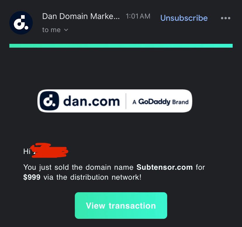 First Dan sale. It’s a term in machine learning, dropreg, hold time 11 months. Wasn’t planning on renewing it, so I priced it at 999.